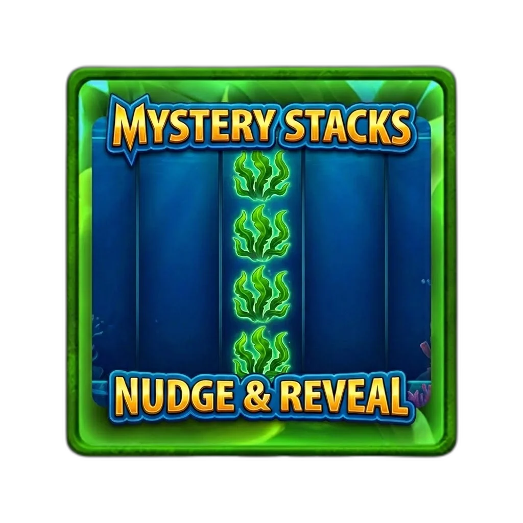 Razor Shark Mystery Stack seaweed symbol scorre verso il basso per rivelare simboli nascosti nel gioco base