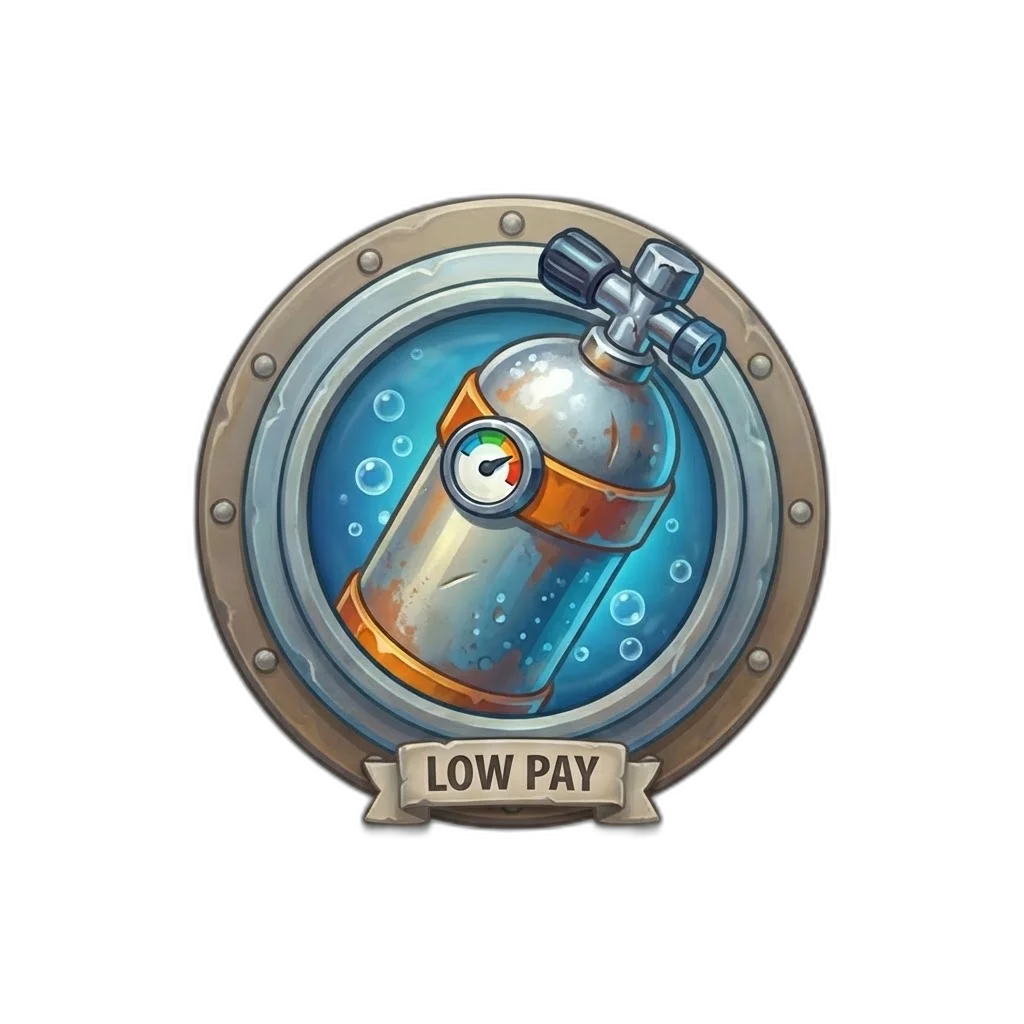 Razor Shark simbolo Bombola d'ossigeno basso valore da 0,05x a 2,5x